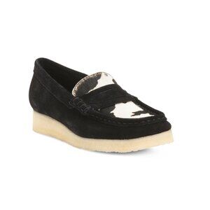 CLARKS Cow Made In Portugal Suede Wallabee Comfort Loafers